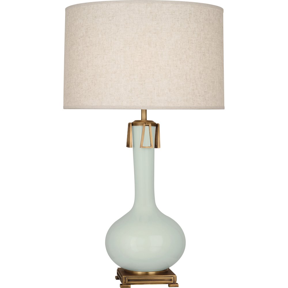 Celadon Athena Table Lamp in Celadon Glazed Ceramic Color