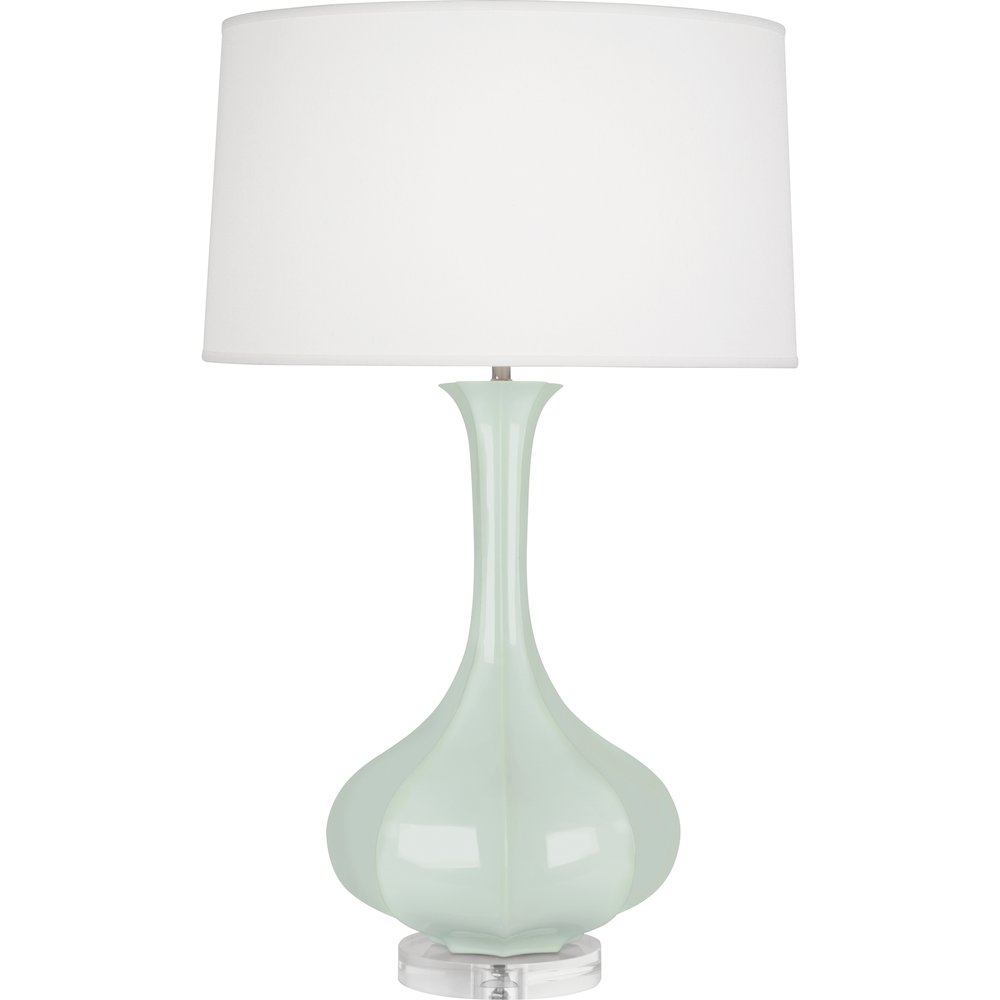Celadon Pike Table Lamp in Celadon Glazed Ceramic Color