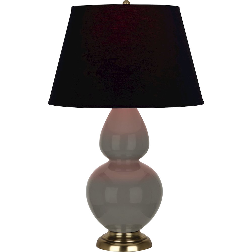 Ash Double Gourd Table Lamp in Ash Glazed Ceramic Color