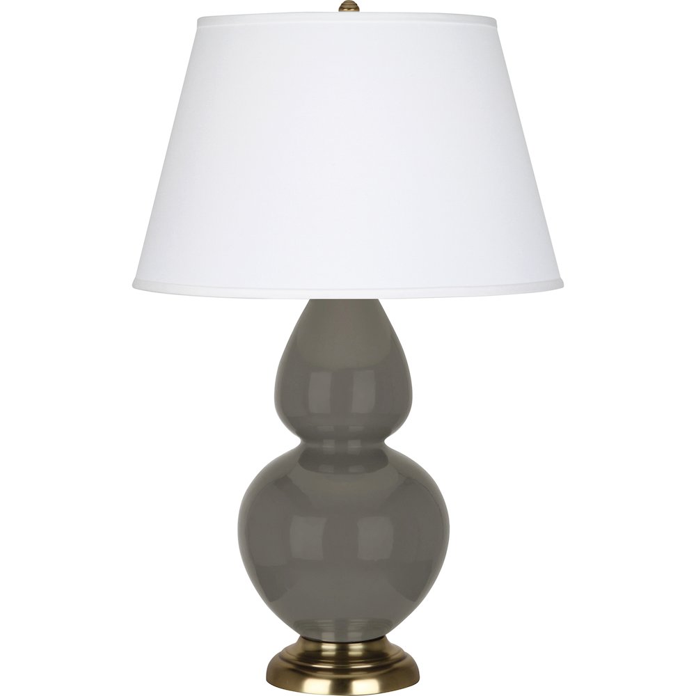 Ash Double Gourd Table Lamp in Ash Glazed Ceramic Color
