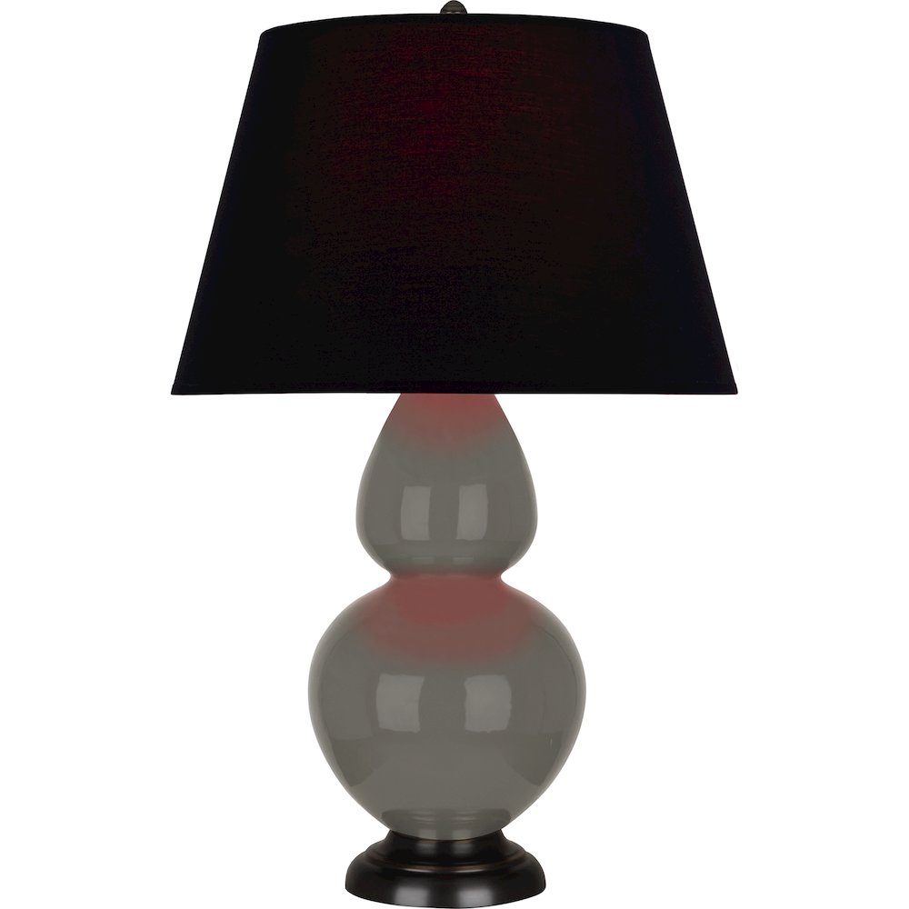 Ash Double Gourd Table Lamp in Ash Glazed Ceramic Color