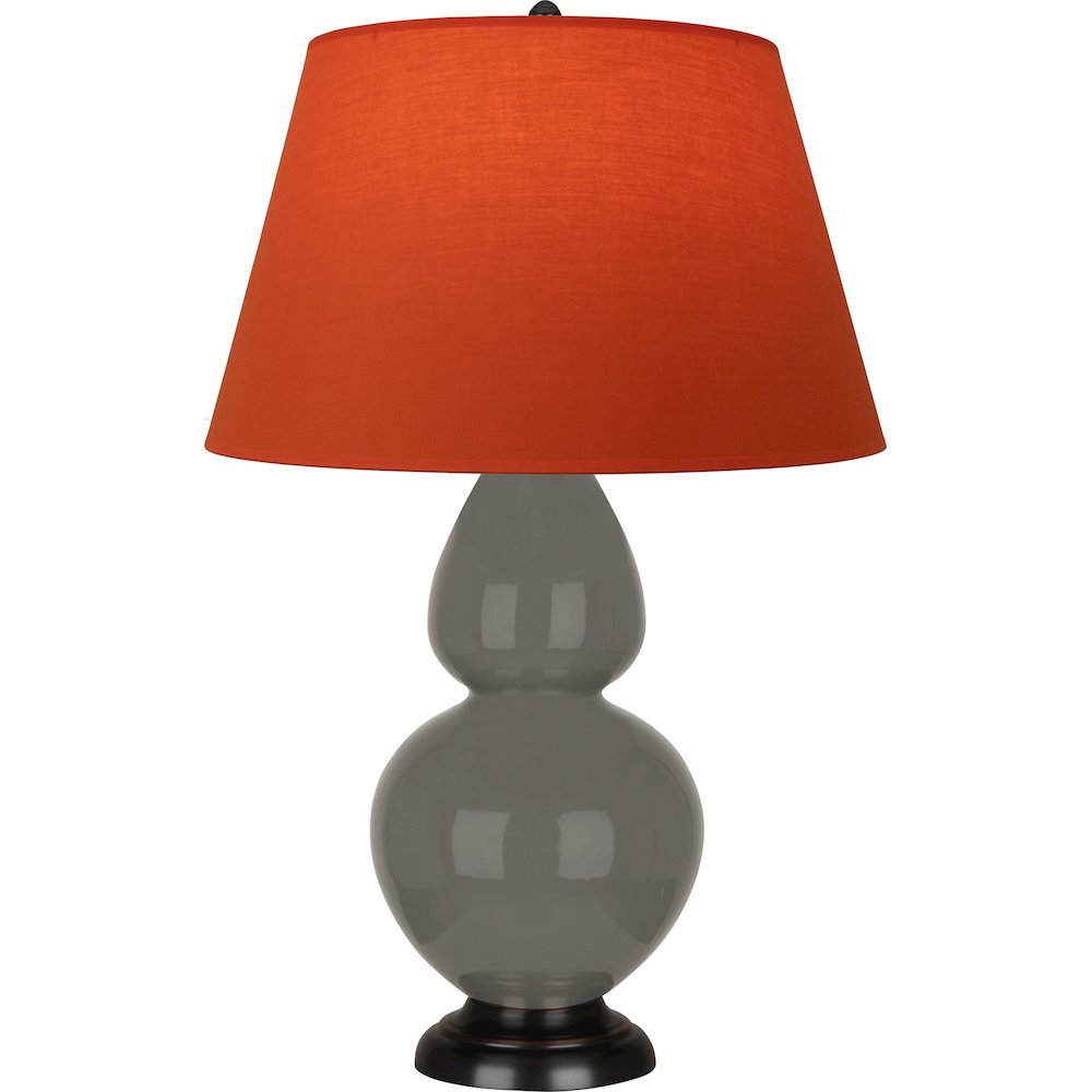 Ash Double Gourd Table Lamp in Ash Glazed Ceramic Color