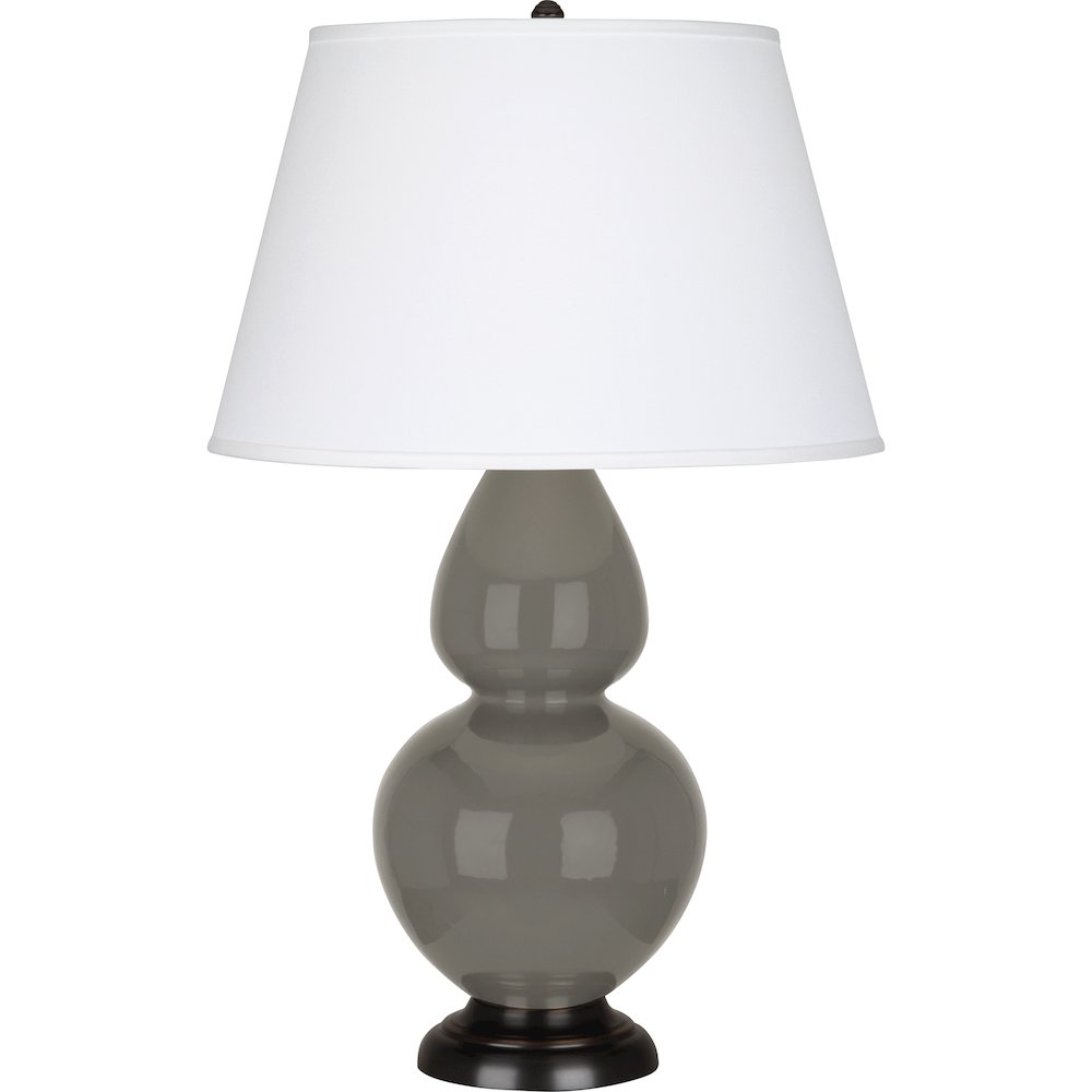 Ash Double Gourd Table Lamp in Ash Glazed Ceramic Color