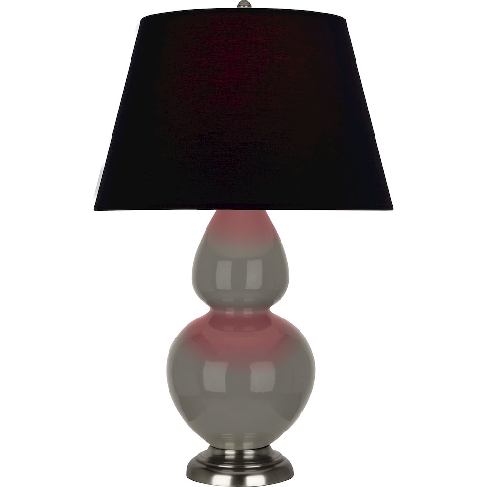 Ash Double Gourd Table Lamp in Ash Glazed Ceramic Color