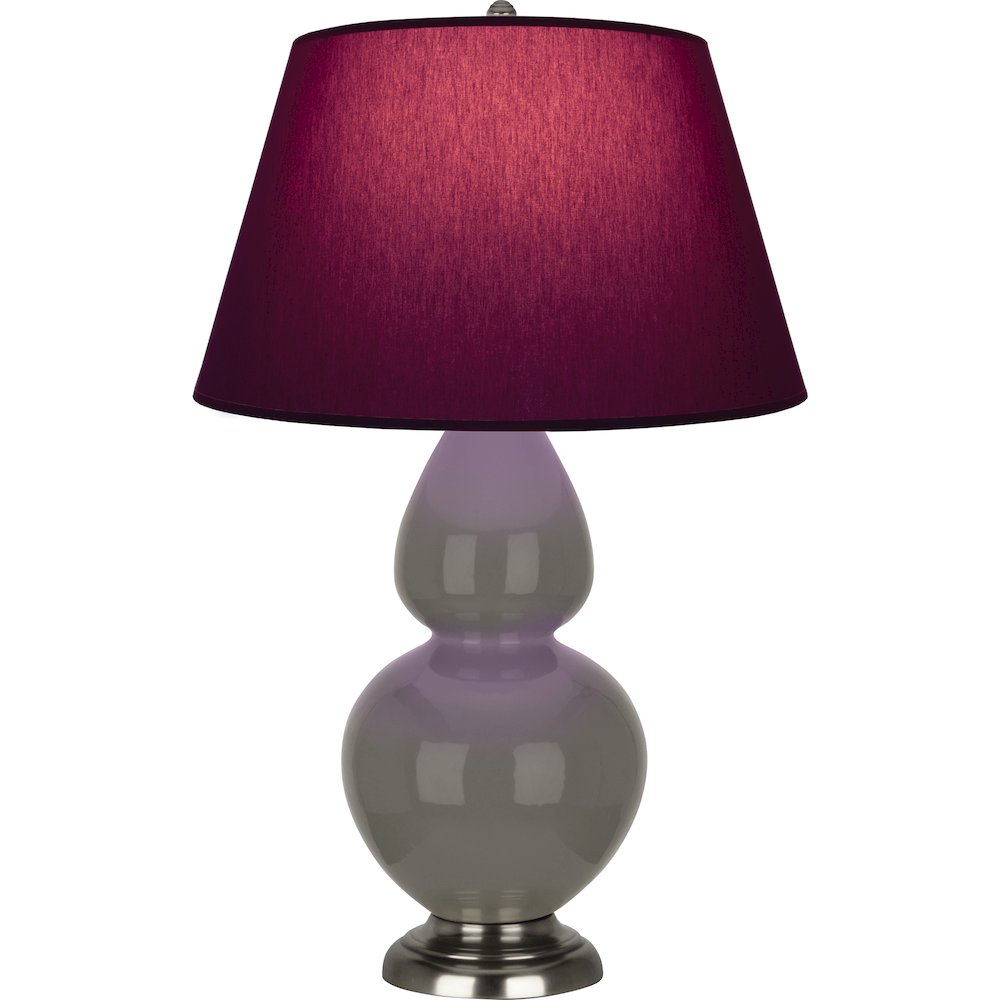 Ash Double Gourd Table Lamp in Ash Glazed Ceramic Color