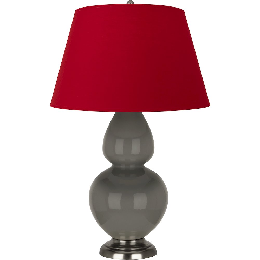 Ash Double Gourd Table Lamp in Ash Glazed Ceramic Color