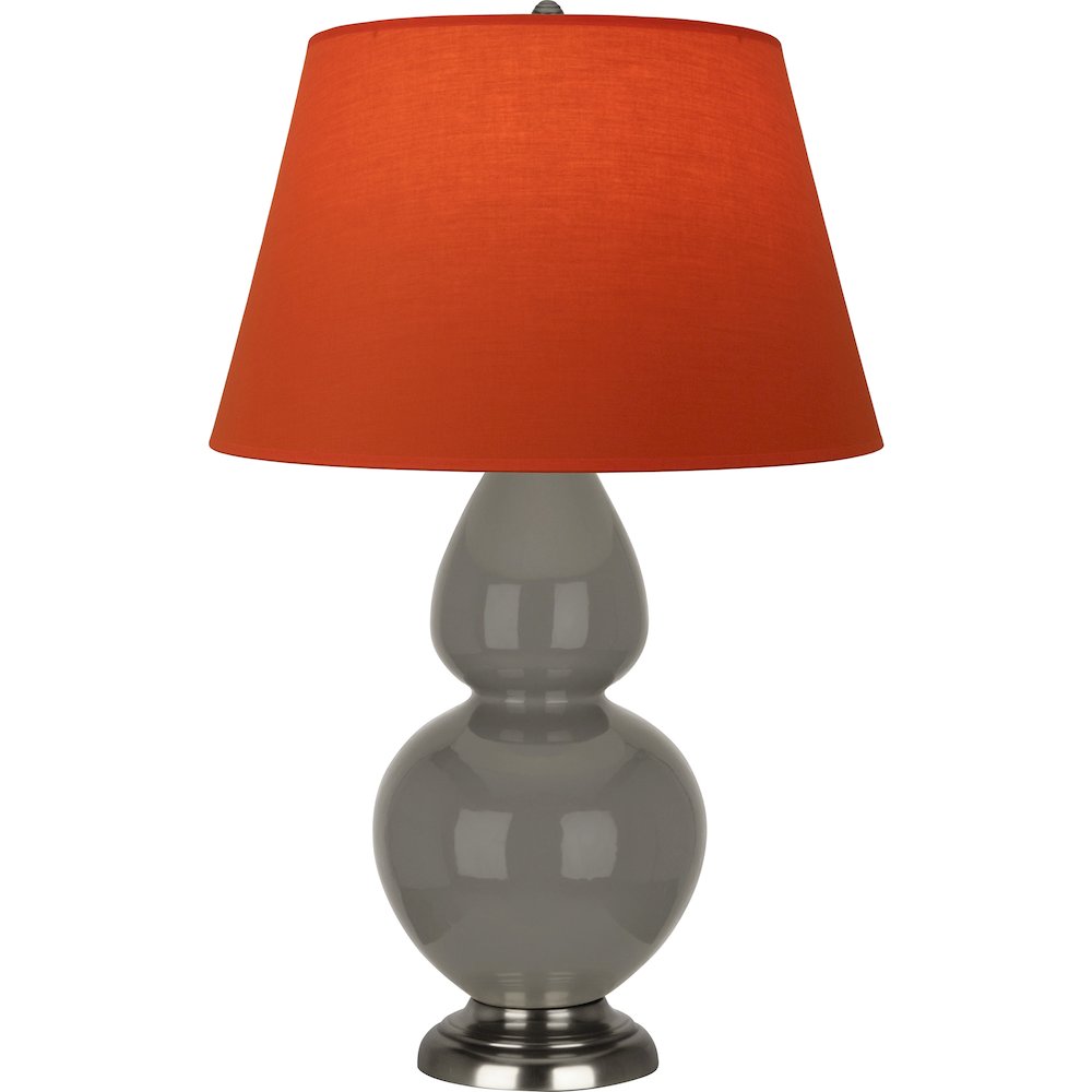 Ash Double Gourd Table Lamp in Ash Glazed Ceramic Color
