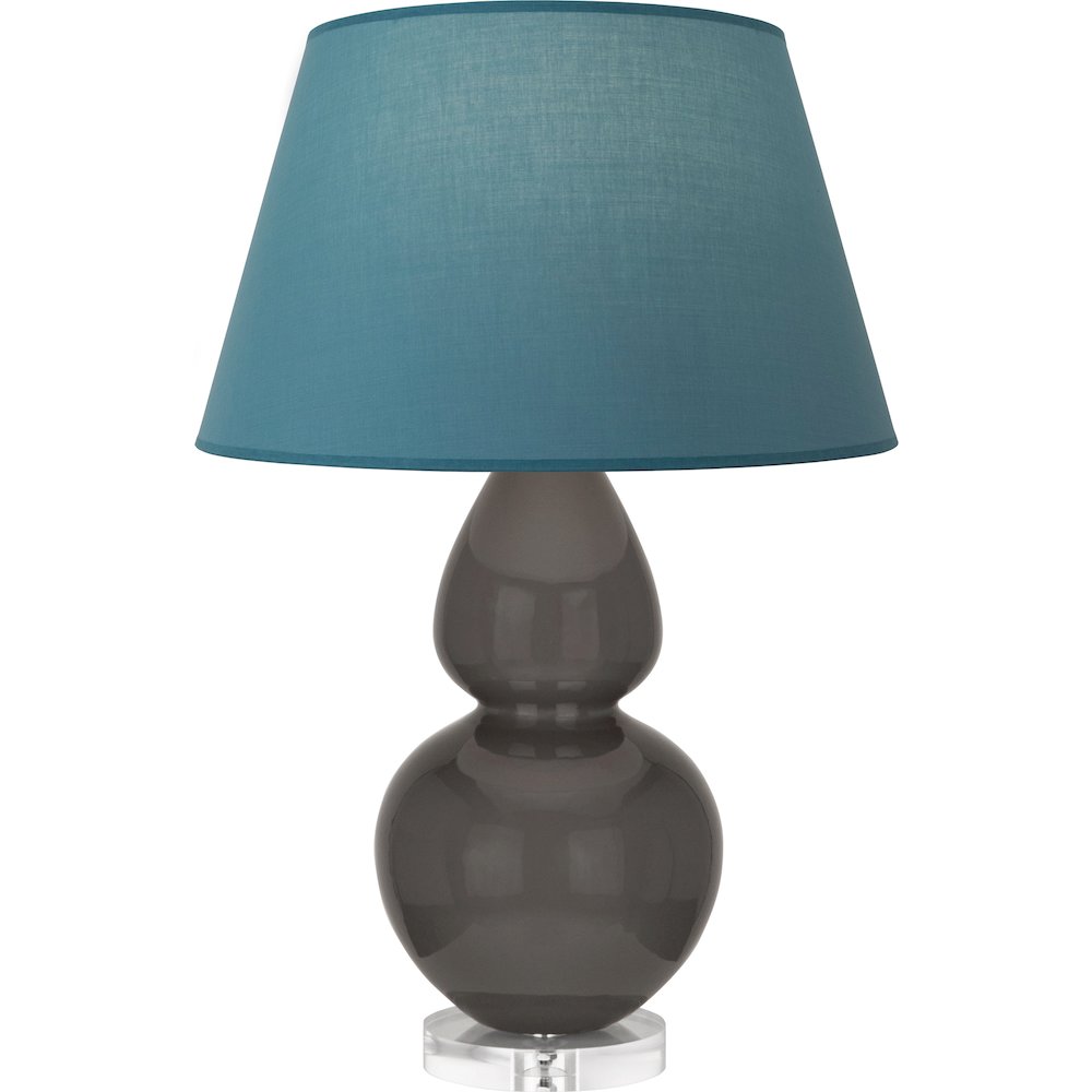 Ash Double Gourd Table Lamp in Ash Glazed Ceramic Color