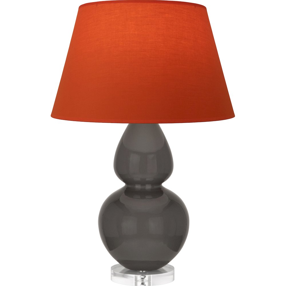 Ash Double Gourd Table Lamp in Ash Glazed Ceramic Color