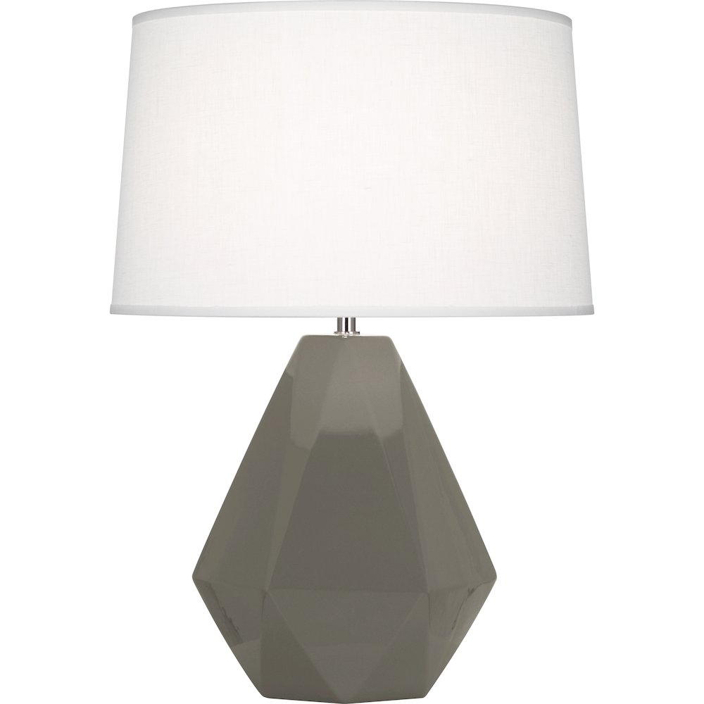 Ash Delta Table Lamp in Ash Glazed Ceramic Color
