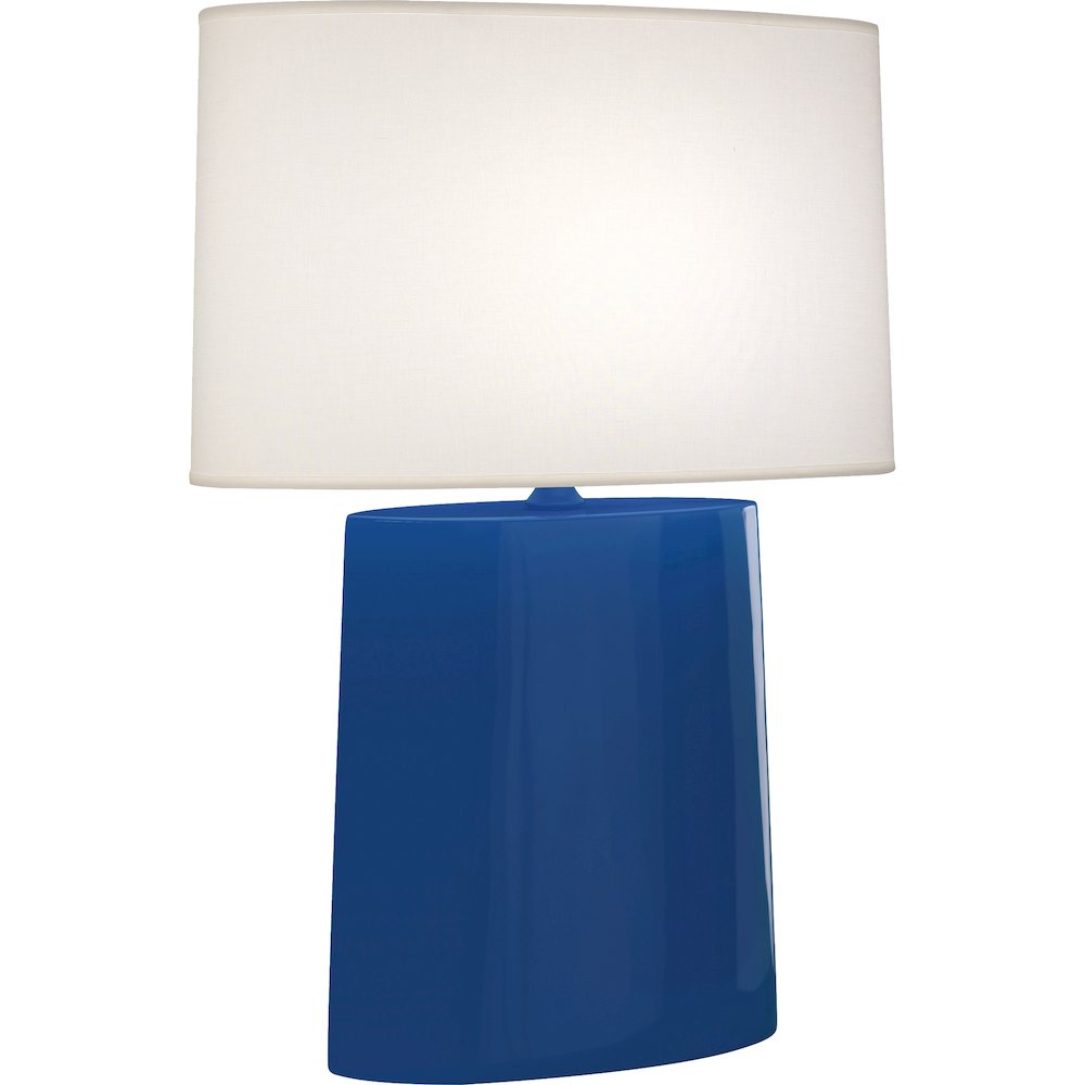 Cobalt Victor Table Lamp in Cobalt Glazed Ceramic Color