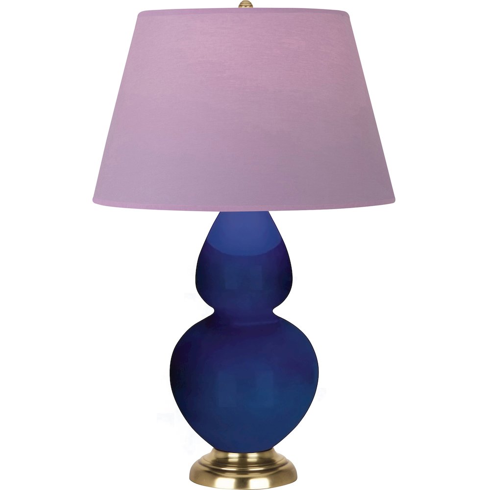 Cobalt Double Gourd Table Lamp in Cobalt Glazed Ceramic Color