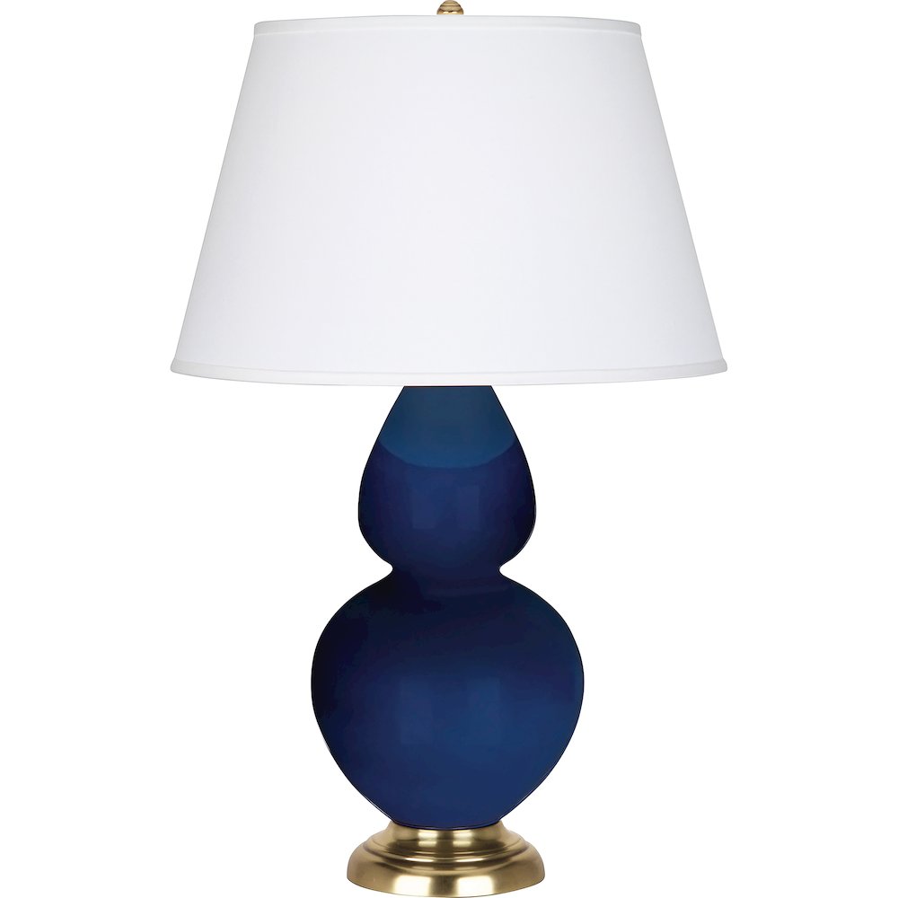 Cobalt Double Gourd Table Lamp in Cobalt Glazed Ceramic Color