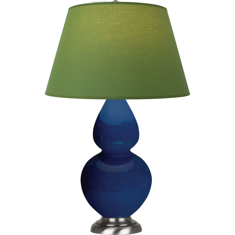 Cobalt Double Gourd Table Lamp in Cobalt Glazed Ceramic Color