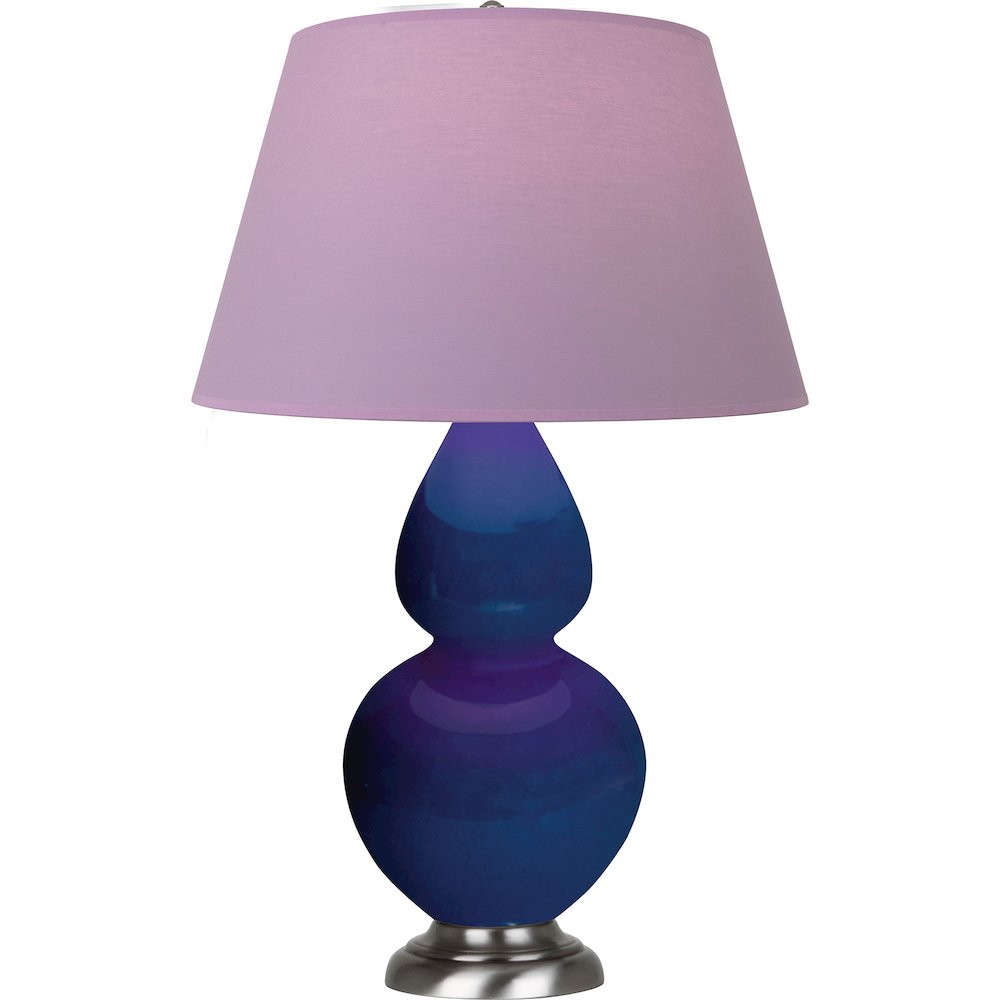 Cobalt Double Gourd Table Lamp in Cobalt Glazed Ceramic Color