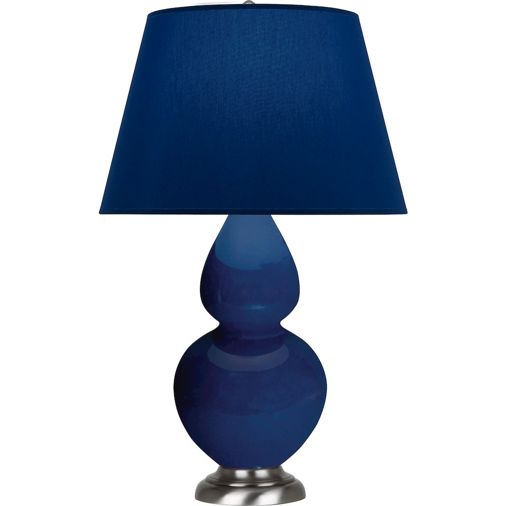 Cobalt Double Gourd Table Lamp in Cobalt Glazed Ceramic Color
