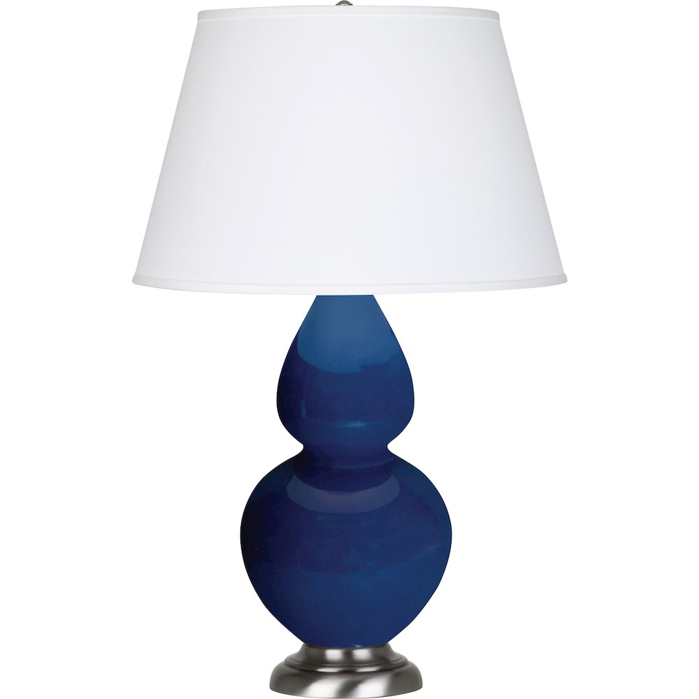 Cobalt Double Gourd Table Lamp in Cobalt Glazed Ceramic Color