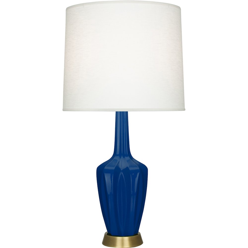Cobalt Emma Table Lamp in Cobalt Glazed Ceramic Color