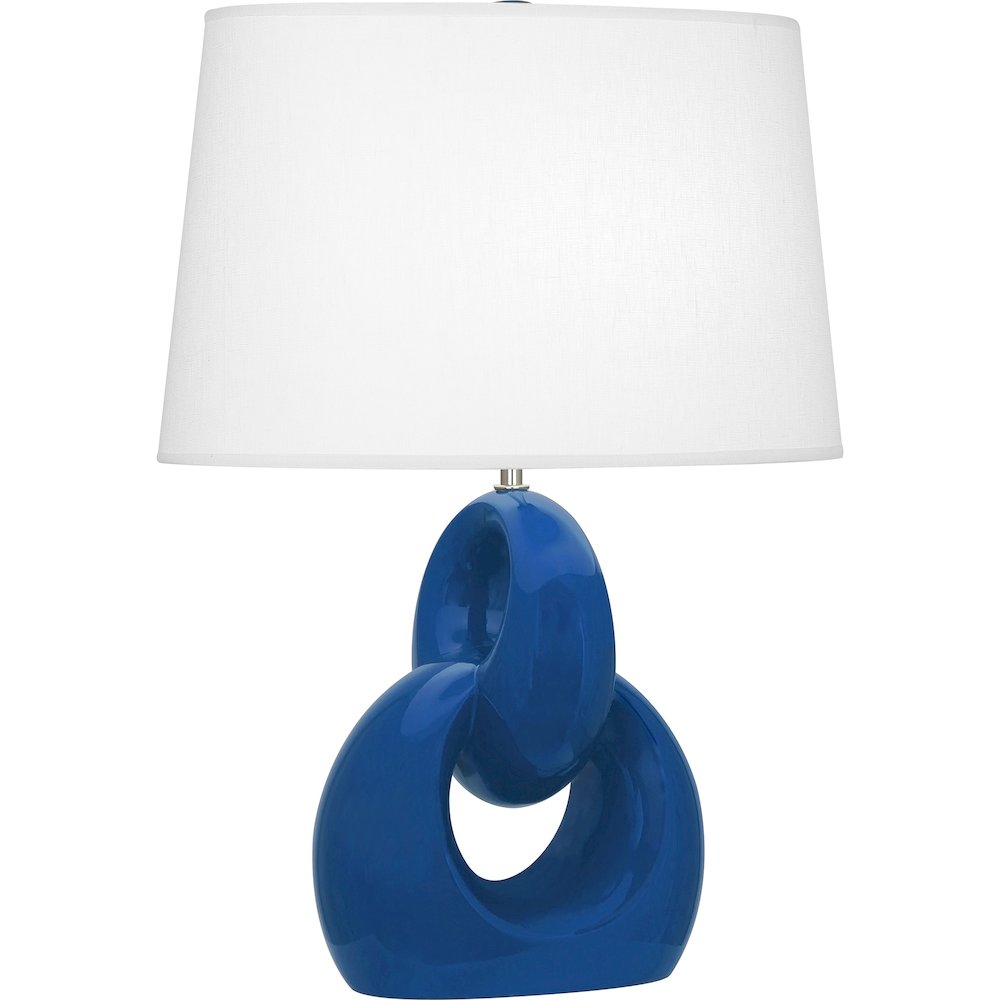 Cobalt Fusion Table Lamp in Cobalt Glazed Ceramic Color