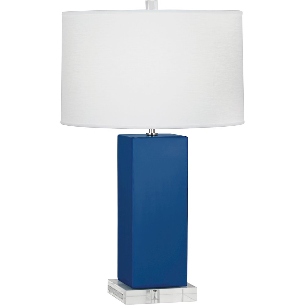 Cobalt Harvey Table Lamp in Cobalt Glazed Ceramic Color