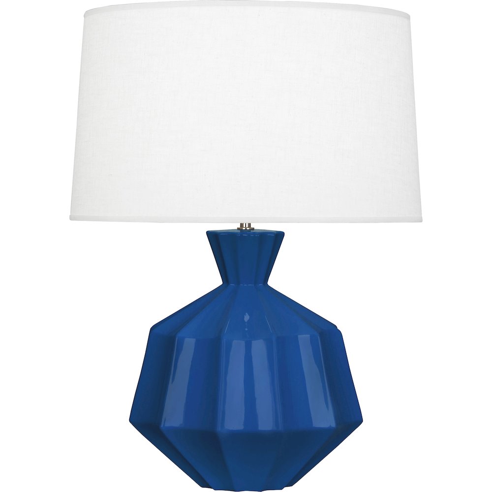 Cobalt Orion Table Lamp in Cobalt Glazed Ceramic Color