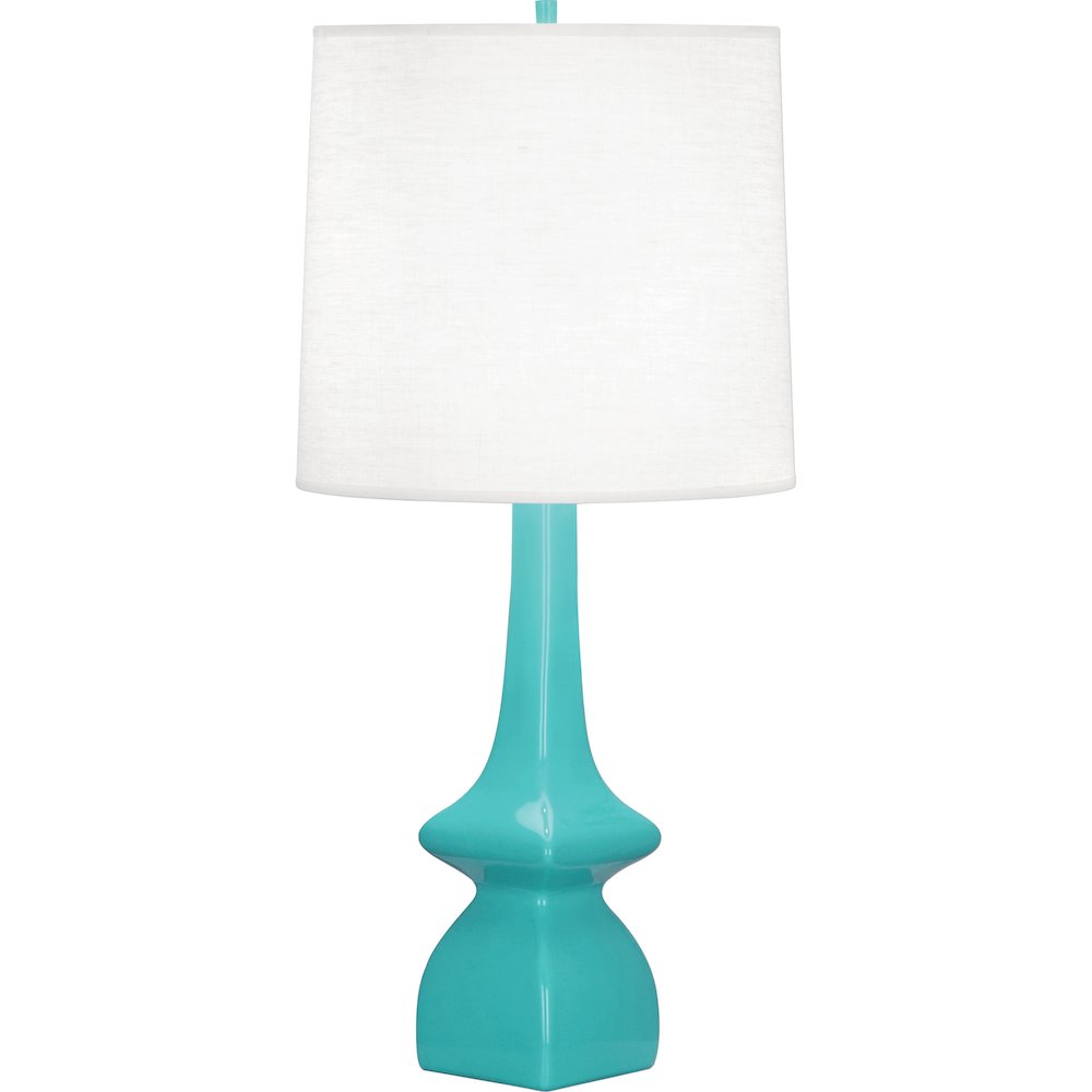 Egg Blue Jasmine Table Lamp in Egg Blue Glazed Ceramic Color