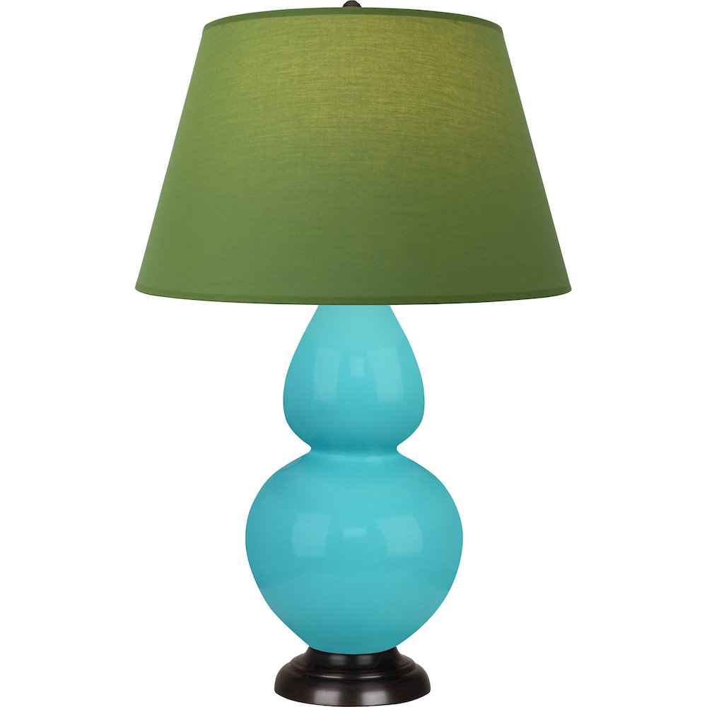 Egg Blue Double Gourd Table Lamp in Egg Blue Glazed Ceramic Color