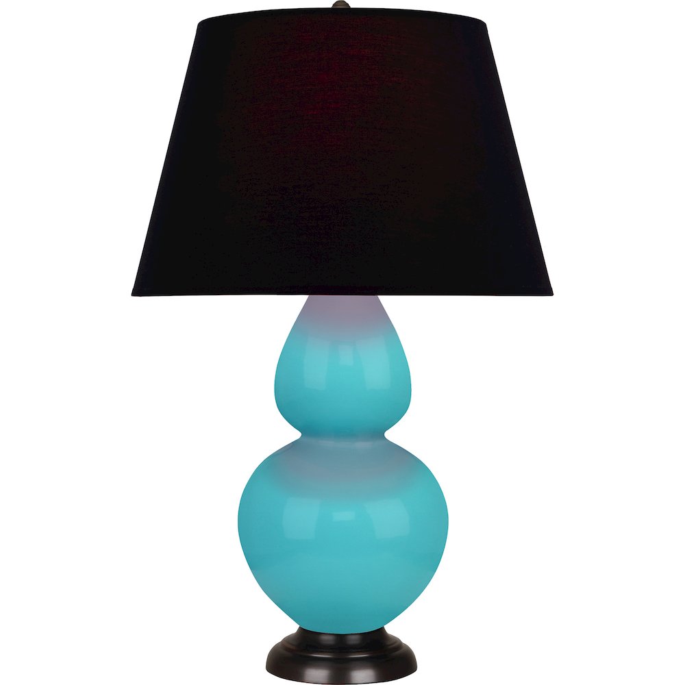 Egg Blue Double Gourd Table Lamp in Egg Blue Glazed Ceramic Color