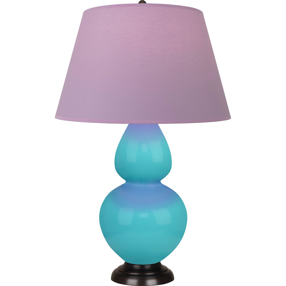 Egg Blue Double Gourd Table Lamp in Egg Blue Glazed Ceramic Color