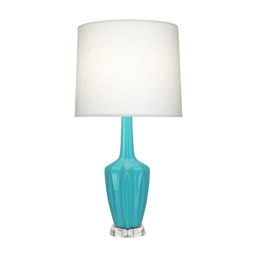 Egg Blue Emma Accent Lamp in Egg Blue Glazed Ceramic Color