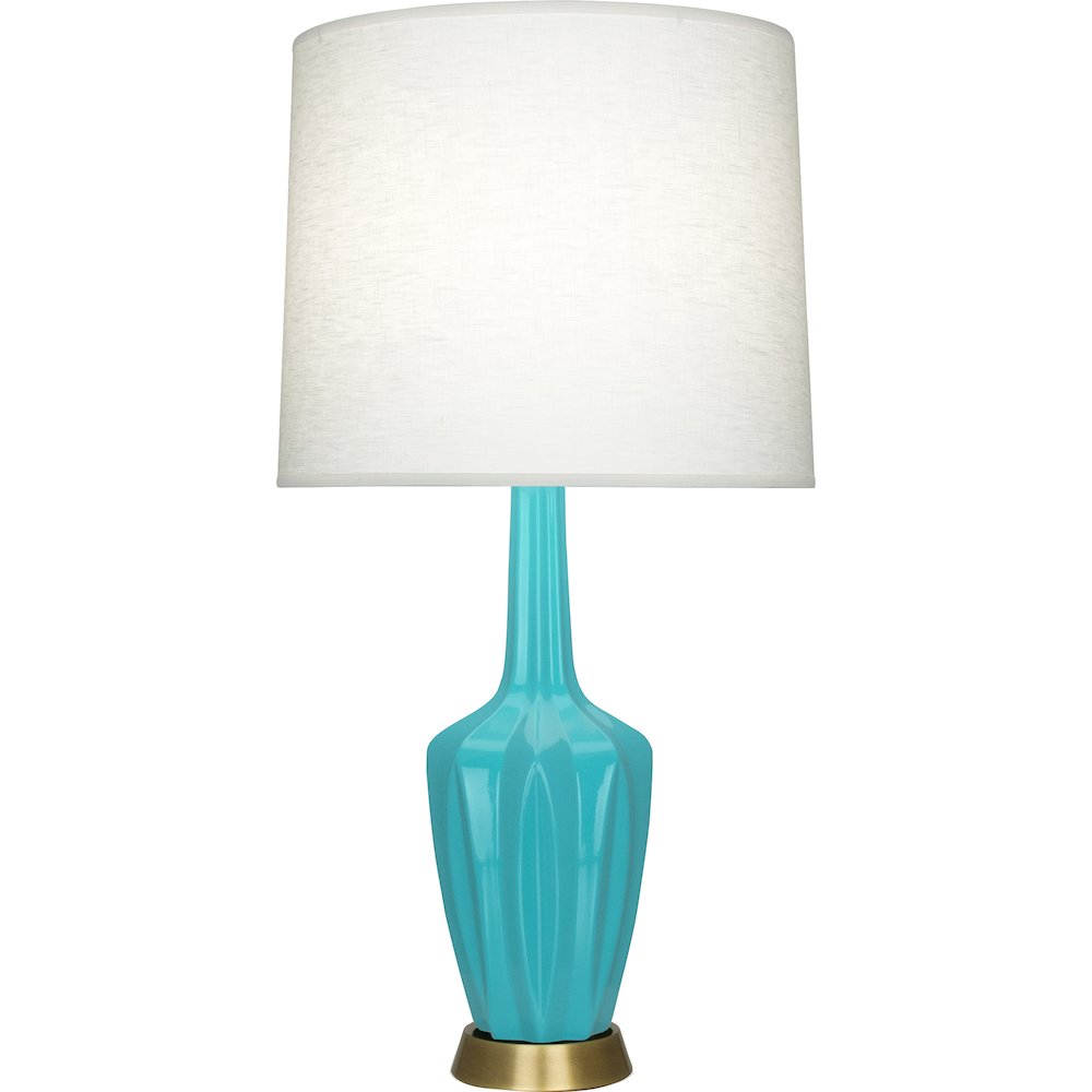 Egg Blue Emma Table Lamp in Egg Blue Glazed Ceramic Color