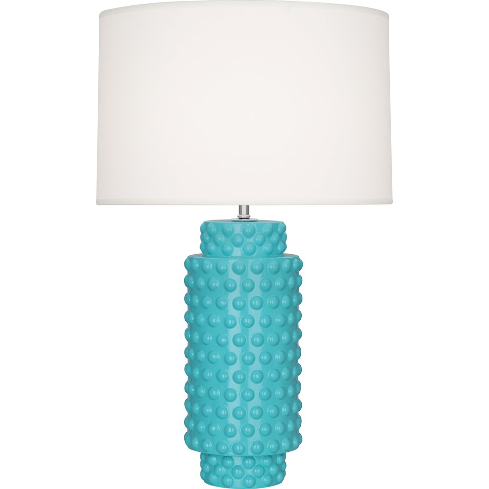 Egg Blue Dolly Table Lamp in Egg Blue Glazed Textured Ceramic Color