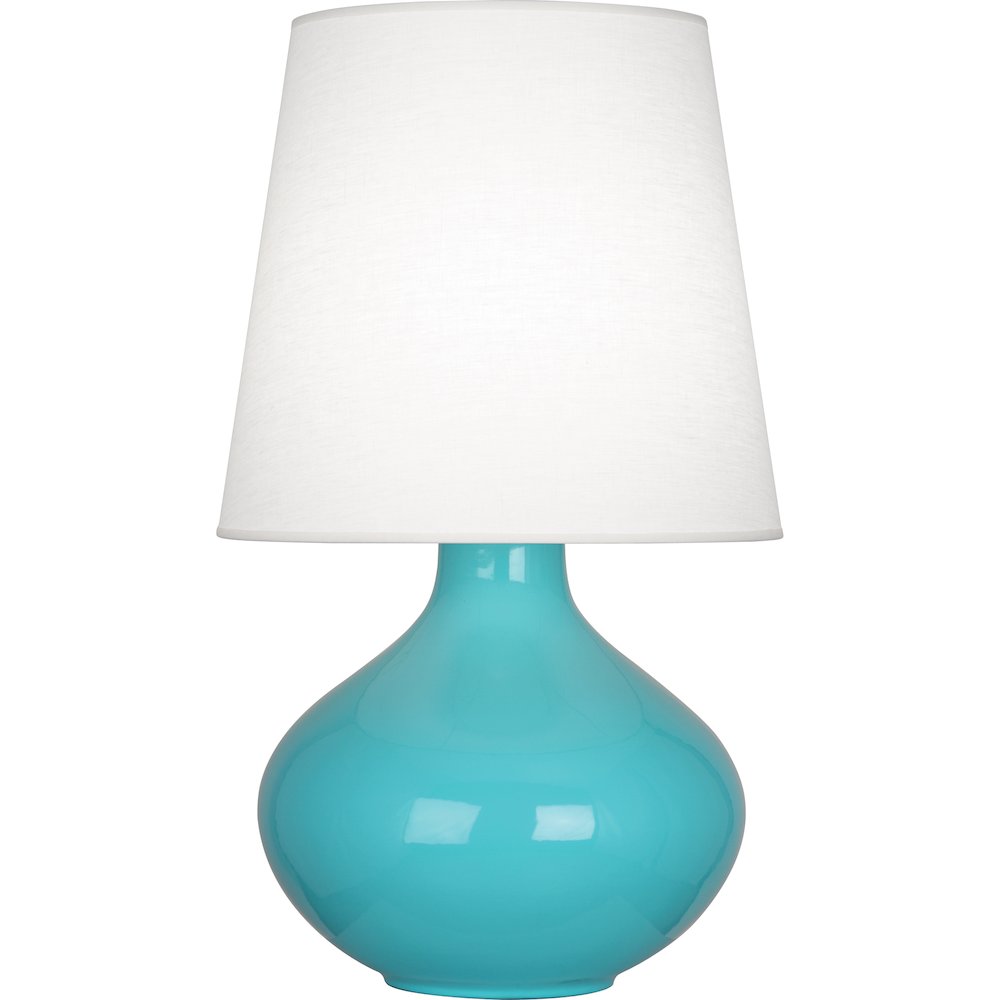 Egg Blue June Table Lamp in Egg Blue Glazed Ceramic Color