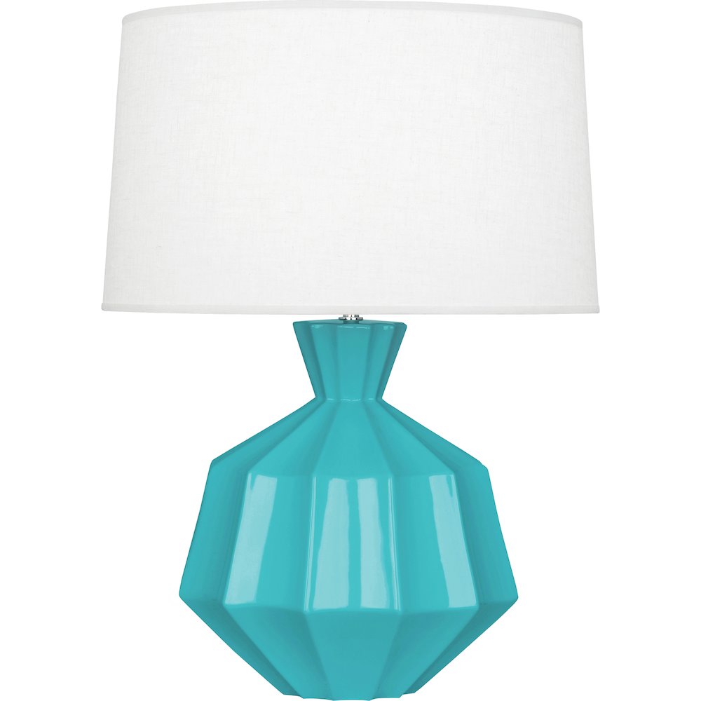 Egg Blue Orion Table Lamp in Egg Blue Glazed Ceramic Color