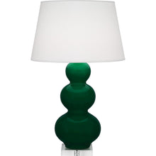 Jungle Triple Gourd Table Lamp in Jungle Glazed Ceramic Color