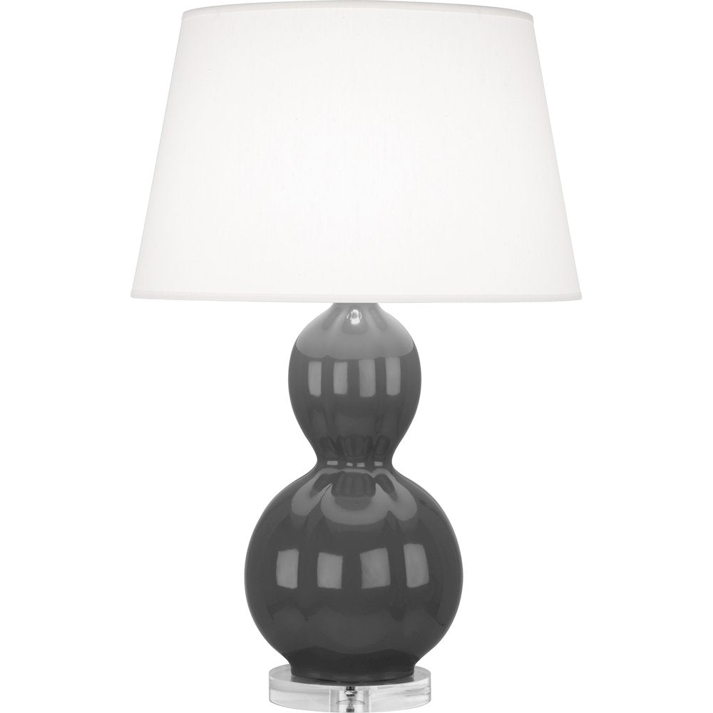 Lamp Black Williamsburg Randolph Table Lamp in Dark Gray Glazed Ceramic Color