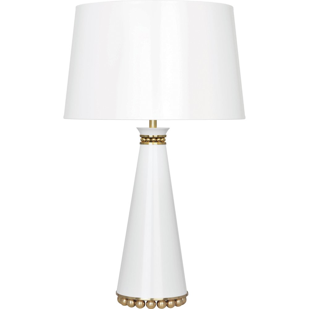 Pearl Table Lamp in Lily Lacquered Paint Color