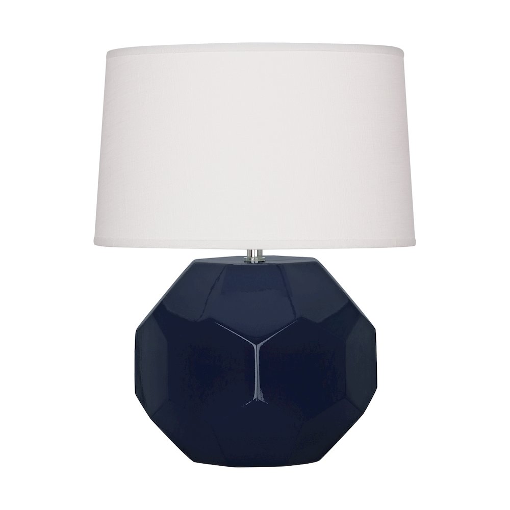 Midnight Franklin Accent Lamp in Midnight Blue Glazed Ceramic Color