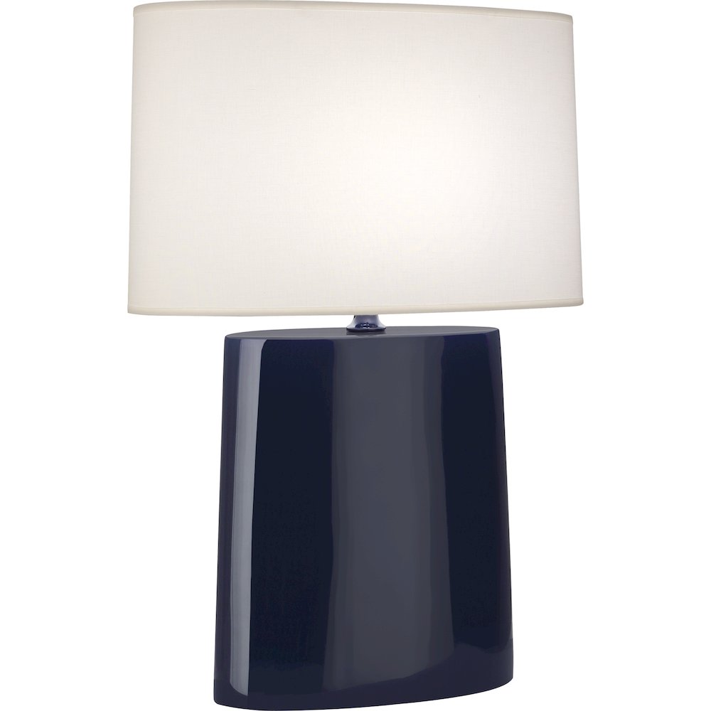 Midnight Victor Table Lamp in Midnight Blue Glazed Ceramic Color