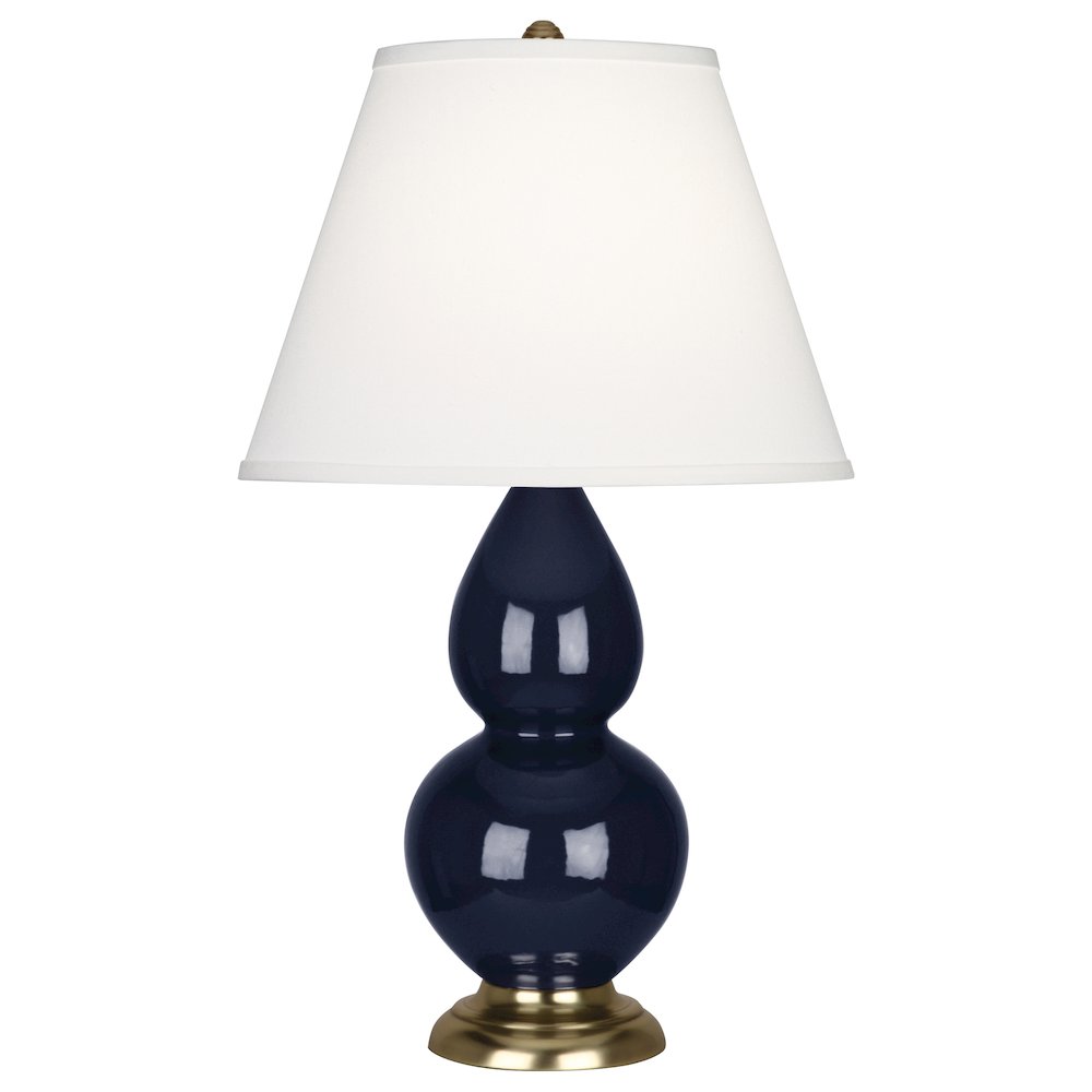 Midnight Small Double Gourd Accent Lamp in Midnight Blue Glazed Ceramic Color