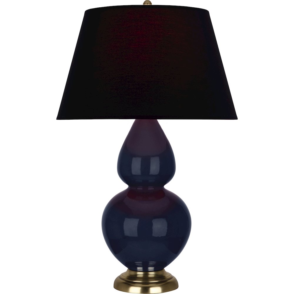 Midnight Double Gourd Table Lamp in Midnight Blue Glazed Ceramic Color