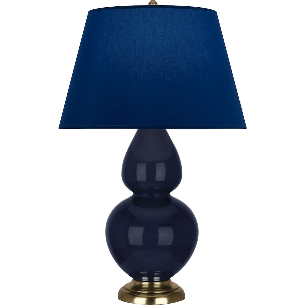 Midnight Double Gourd Table Lamp in Midnight Blue Glazed Ceramic Color