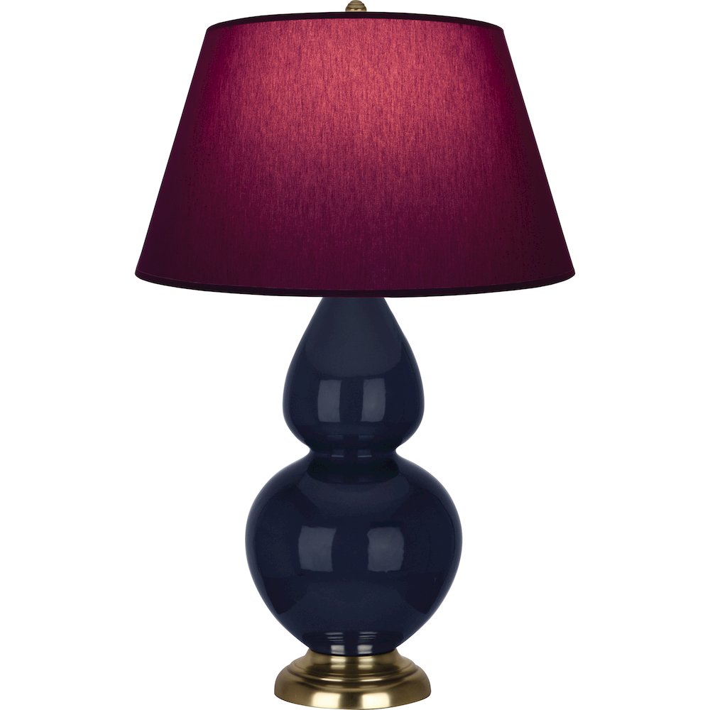 Midnight Double Gourd Table Lamp in Midnight Blue Glazed Ceramic Color