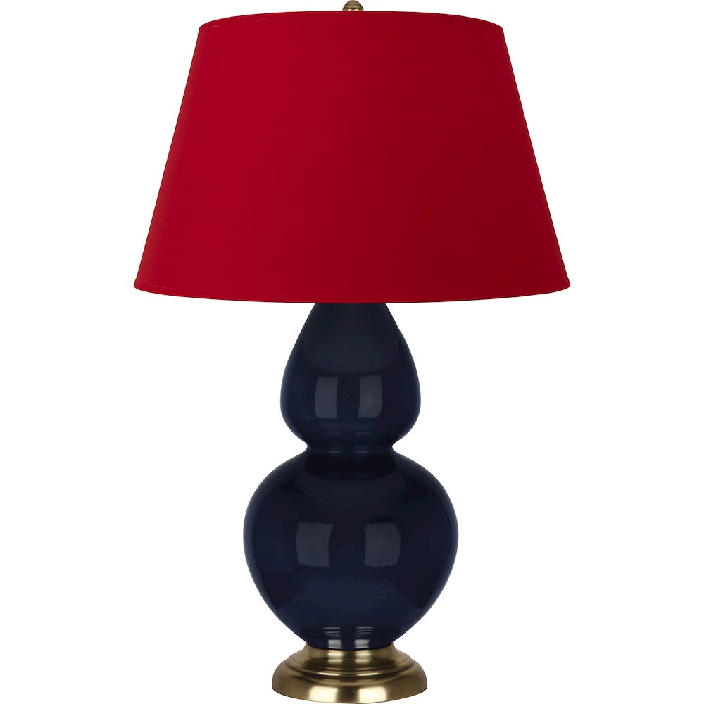Midnight Double Gourd Table Lamp in Midnight Blue Glazed Ceramic Color