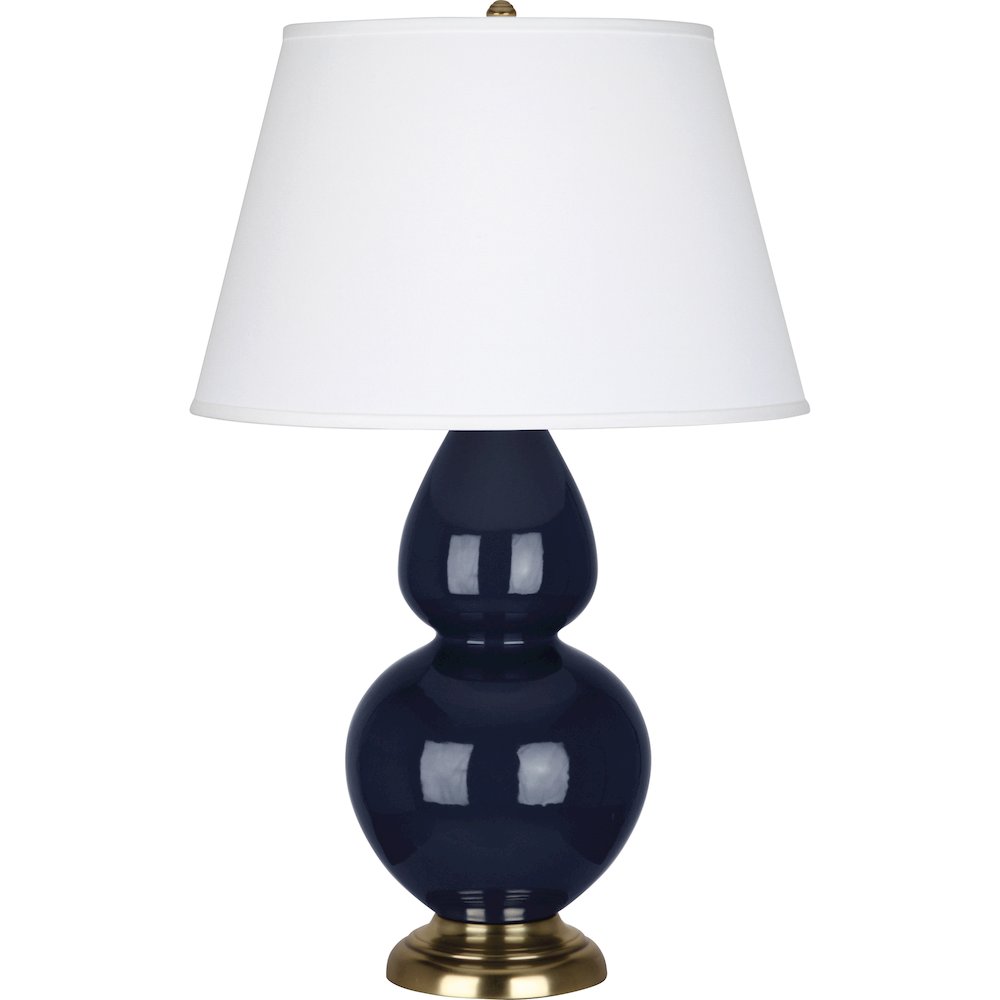 Midnight Double Gourd Table Lamp in Midnight Blue Glazed Ceramic Color