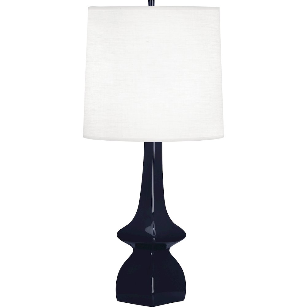 Midnight Jasmine Table Lamp in Midnight Blue Glazed Ceramic Color
