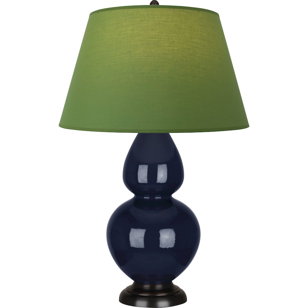 Midnight Double Gourd Table Lamp in Midnight Blue Glazed Ceramic Color