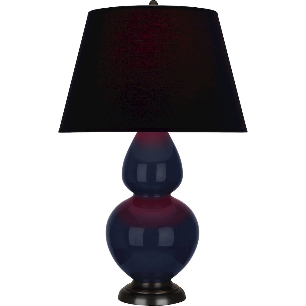 Midnight Double Gourd Table Lamp in Midnight Blue Glazed Ceramic Color