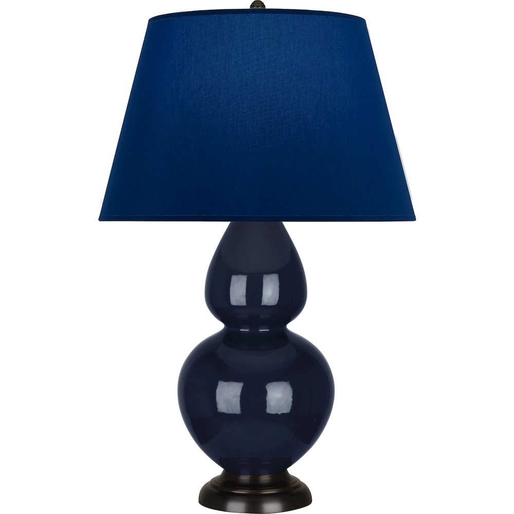 Midnight Double Gourd Table Lamp in Midnight Blue Glazed Ceramic Color