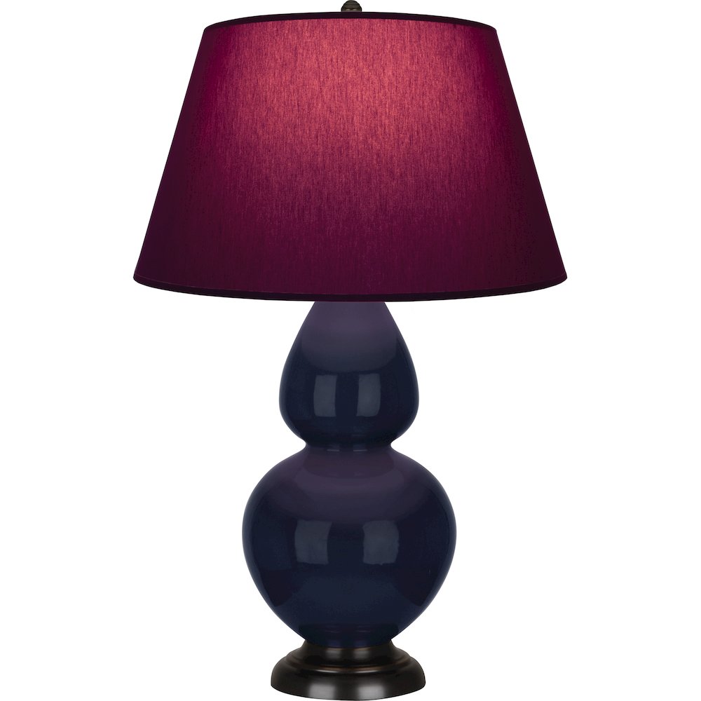 Midnight Double Gourd Table Lamp in Midnight Blue Glazed Ceramic Color
